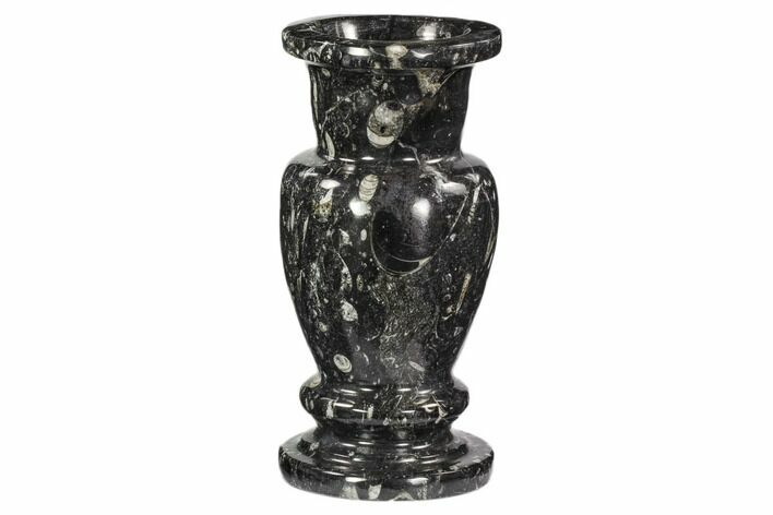 Limestone Vase With Orthoceras Fossils #104644
